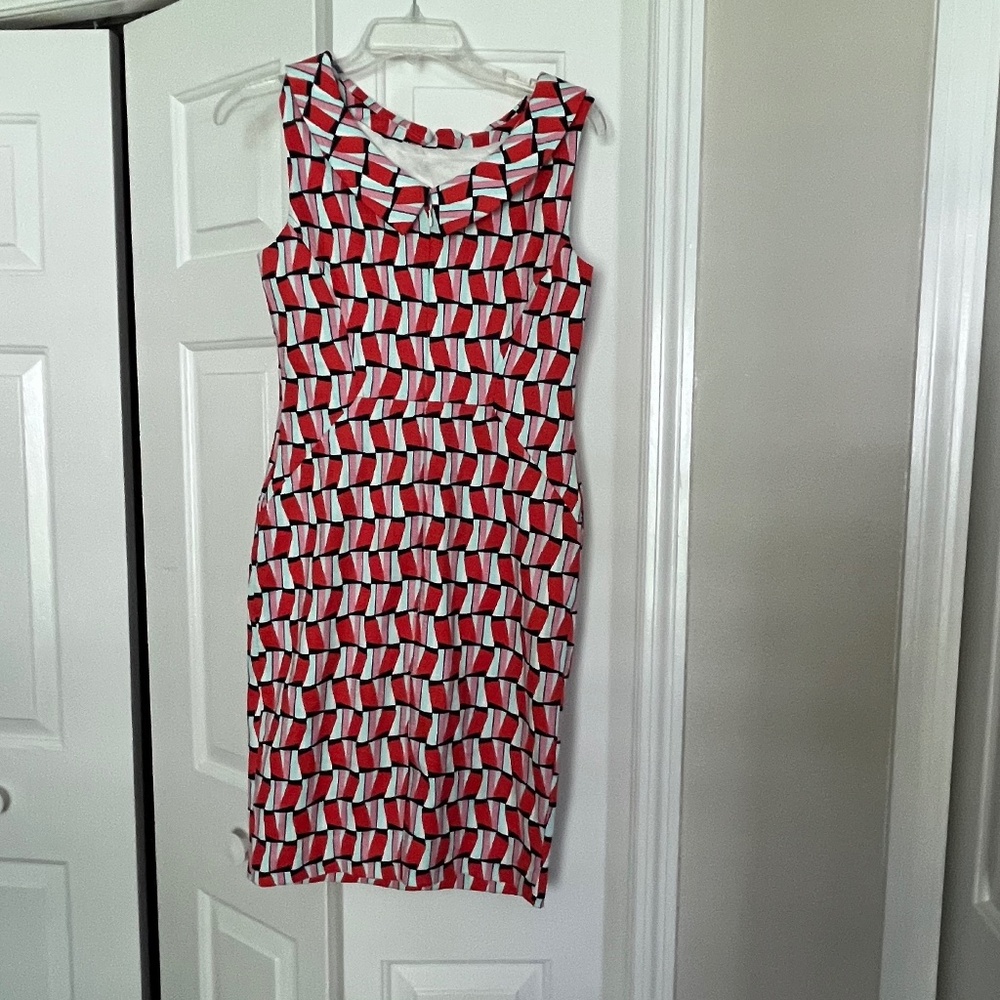 Boden Lined Geometric Dress